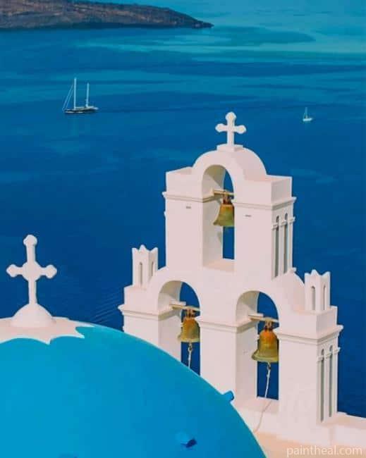 Oia Santorini Greece Church NEW Painting By Numbers Kits