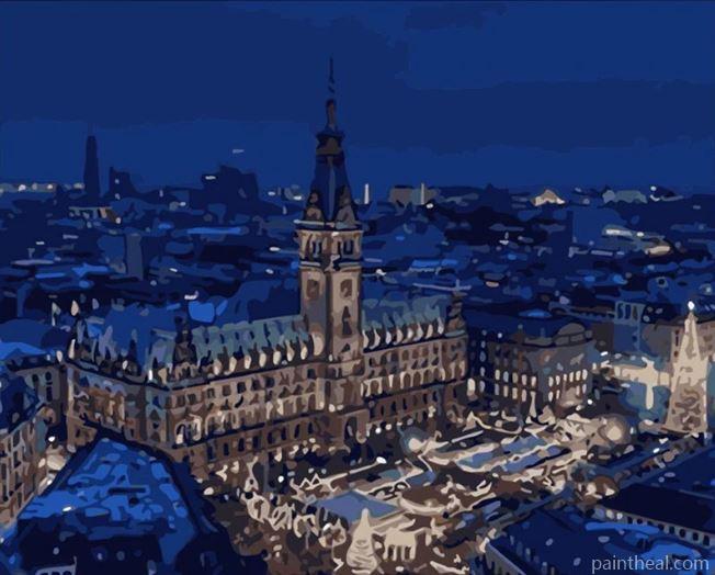 Hamburg Building Architecture Cities Painting By Numbers Kits