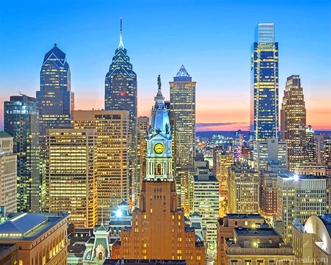 Philadelphia Skyline Painting By Numbers Kits