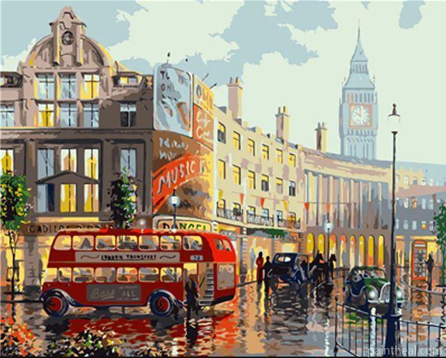 London Morning Cities Painting By Numbers Kits