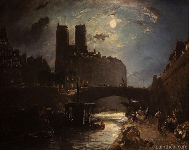 Paris By Moonlight Cities Painting By Numbers Kits