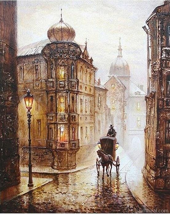 Abstract Vintage City DIY Painting By Numbers Kits
