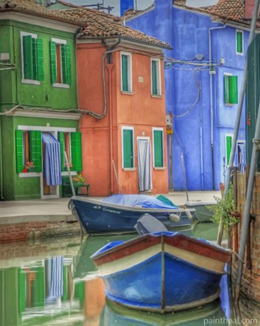 Aesthetic Colorful Buildings NEW Painting By Numbers Kits
