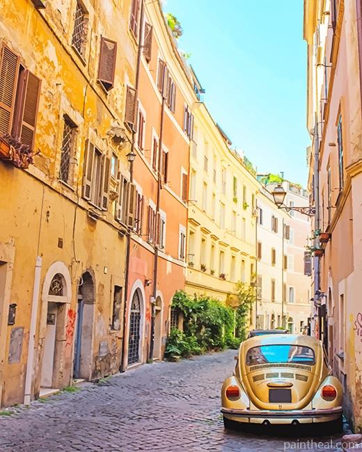 Trastevere Rome Painting By Numbers Kits