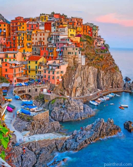Cinque Terre Village Painting By Numbers Kits