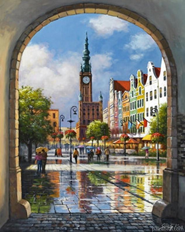 Madrid Main Square Cities Painting By Numbers Kits