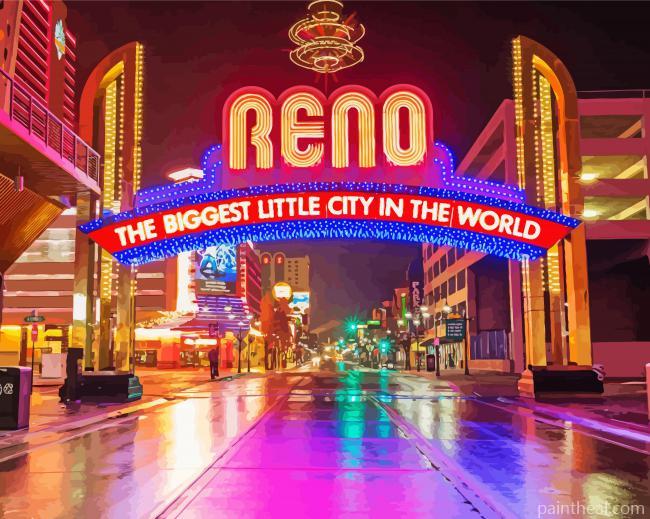 Reno City In Nevada Painting By Numbers Kits