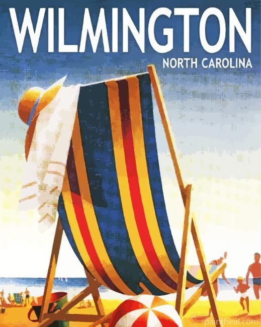 Wilmington North Carolina Poster Painting By Numbers Kits