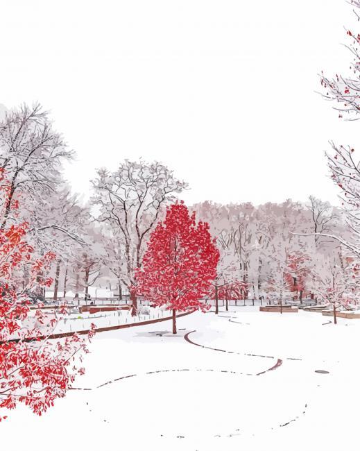 Snow Scene New York City Painting By Numbers Kits