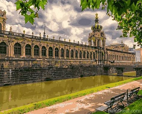 Zwinger Park in Dresden Cities Painting By Numbers Kits