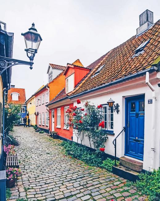 Aalborg Houses Painting By Numbers Kits