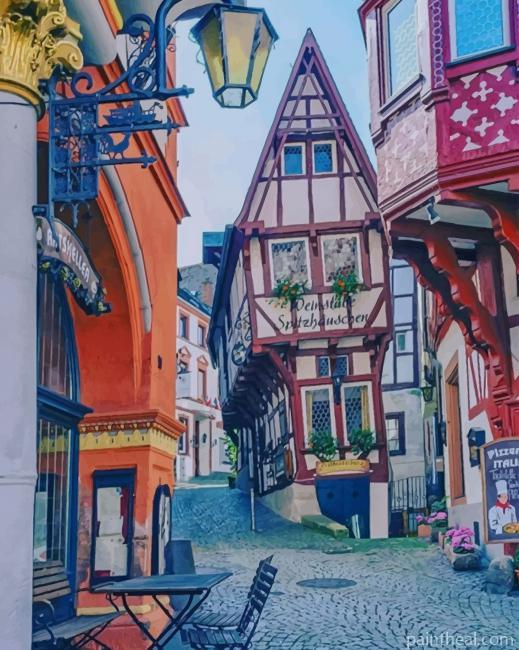 Market Square In Germany Painting By Numbers Kits