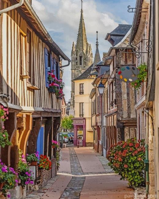La Bouille Street France Painting By Numbers Kits