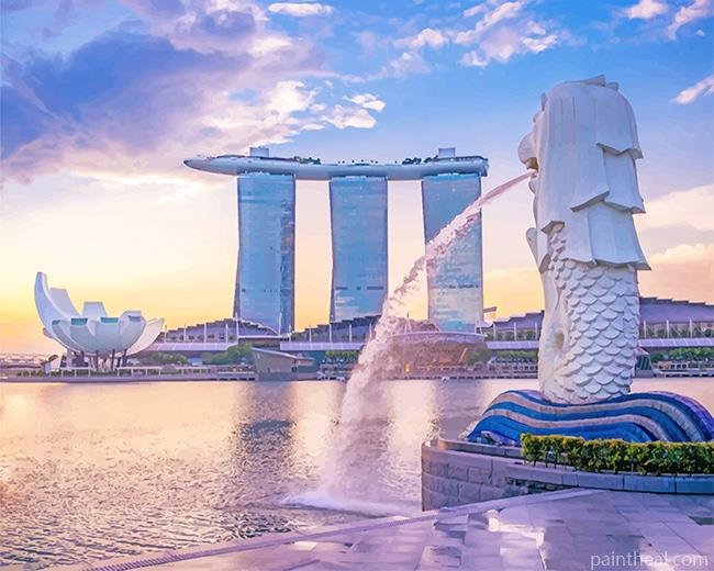Singapore Merlion Painting By Numbers Kits