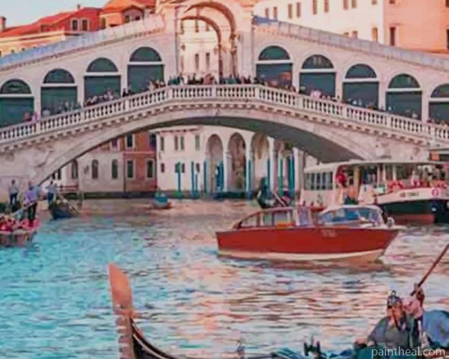 Rialto Bridge In Venice Italy Painting By Numbers Kits