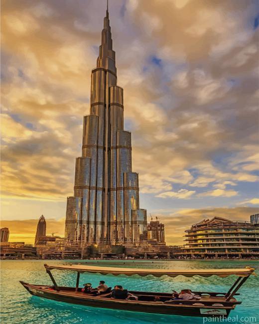 Burj khalifa Painting By Numbers Kits