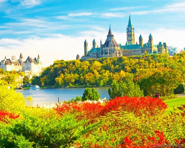 Parliament Hill Ottawa Canada Painting By Numbers Kits