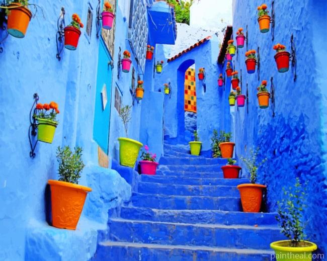 The Blue Pearl Streets Painting By Numbers Kits