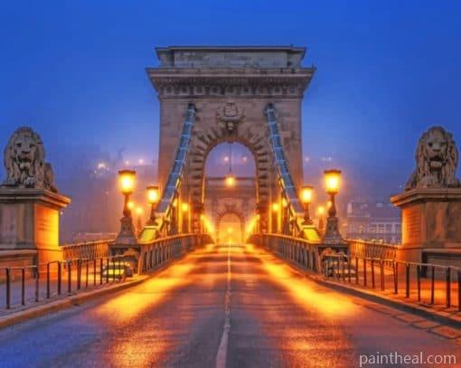 Bridge In Budapest Hungary Painting By Numbers Kits