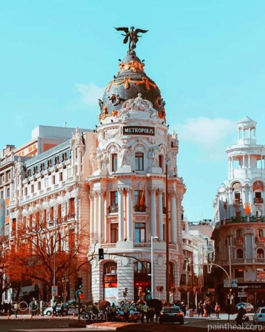Metropolis Building Spain Painting By Numbers Kits