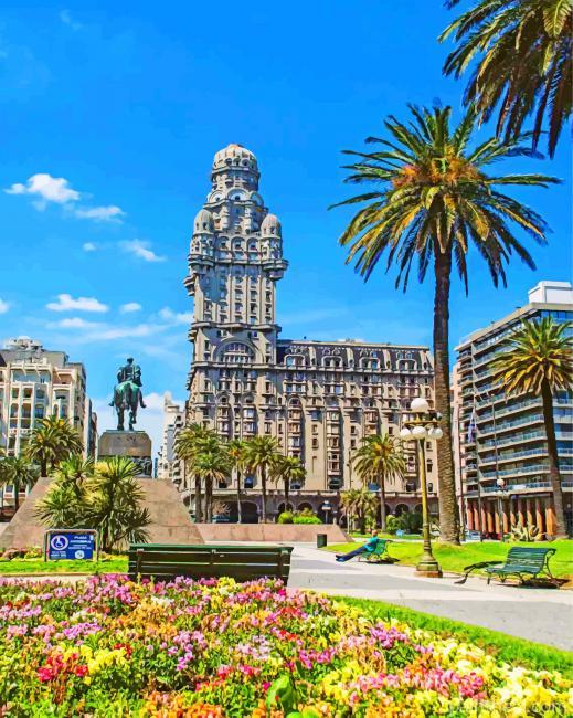 Plaza Independencia Uruguay Painting By Numbers Kits