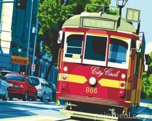 Melbourne Circle Tram Painting By Numbers Kits