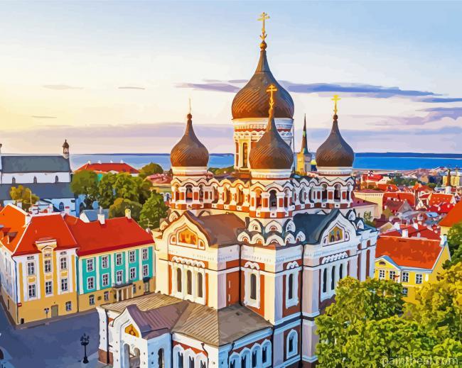Estonia Buildings Painting By Numbers Kits