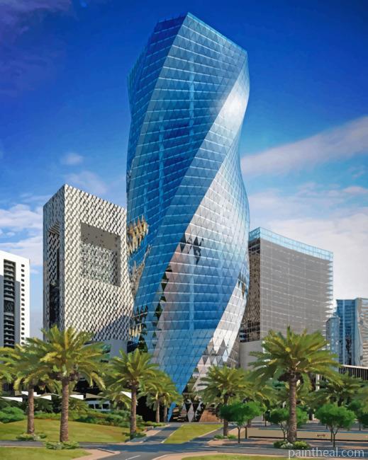 Bahrain Tower Painting By Numbers Kits