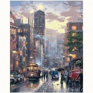 New York Manhattan Street Painting By Numbers Kits