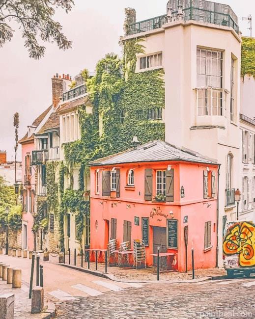 La Maison Rose Paris France Painting By Numbers Kits