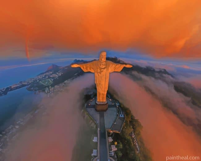 Christ The Redeemer In Rio De Janeiro Painting By Numbers Kits