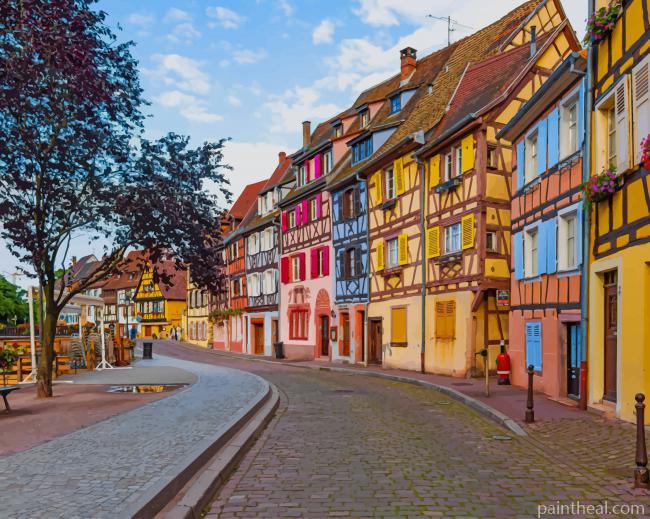Colmar Colorful Street Painting By Numbers Kits