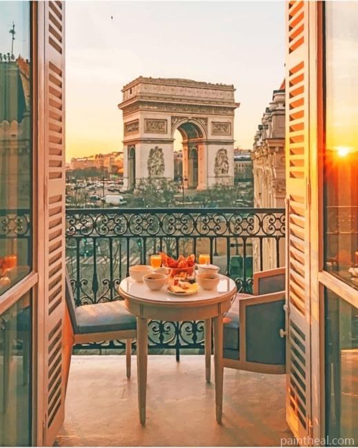Arc De Triomphe France Painting By Numbers Kits