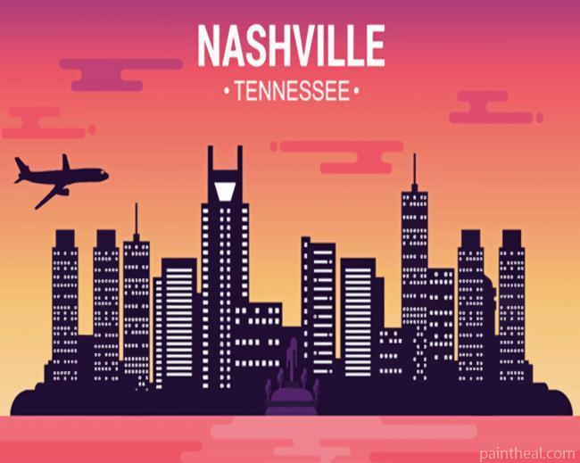 Nashville Illustration Painting By Numbers Kits