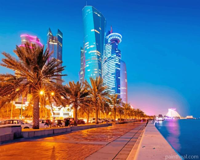 Qatari Buildings Painting By Numbers Kits