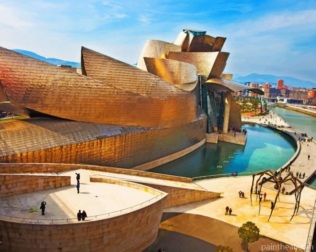 Spanish Art Museum In Bilbao Painting By Numbers Kits