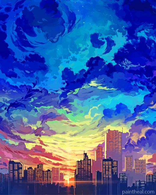 Sunset City View Painting By Numbers Kits