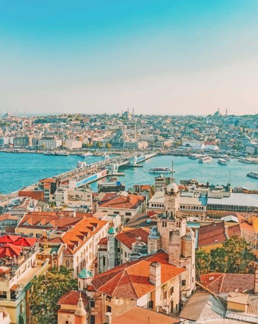 Galata Bridge Turkey Painting By Numbers Kits