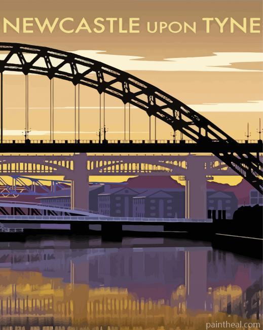Newcastle Upon Tyne Poster Painting By Numbers Kits