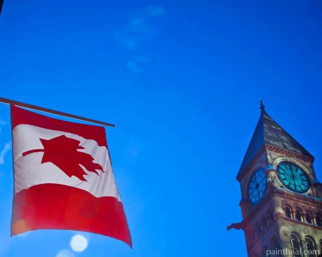 Canada Flag and Tower Painting By Numbers Kits