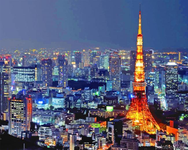 Japan Tokyo Tower Painting By Numbers Kits
