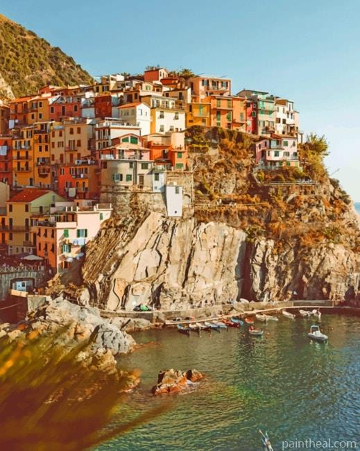 Italy Cinque Terre National Park Painting By Numbers Kits