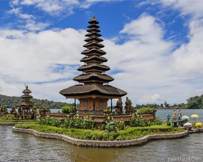 Ulun Danu Beratan Bali Painting By Numbers Kits