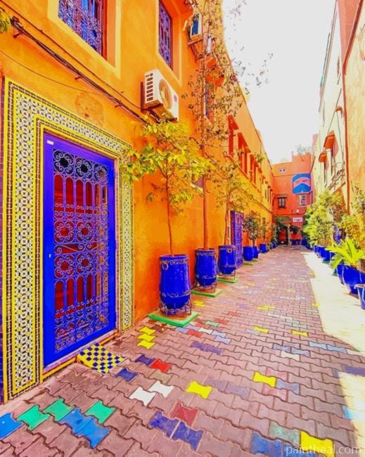 Dar Si Said Palace Marrakesh Painting By Numbers Kits