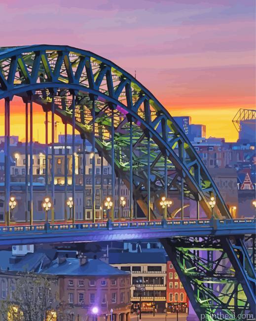 Newcastle Upon Tyne City Poster Painting By Numbers Kits