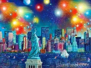 Nightscape In New York Painting By Numbers Kits