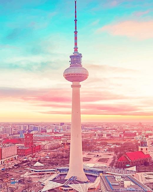 Berliner Fernsehturm Painting By Numbers Kits