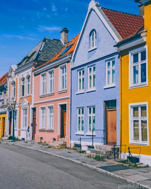 Bergen Houses Painting By Numbers Kits