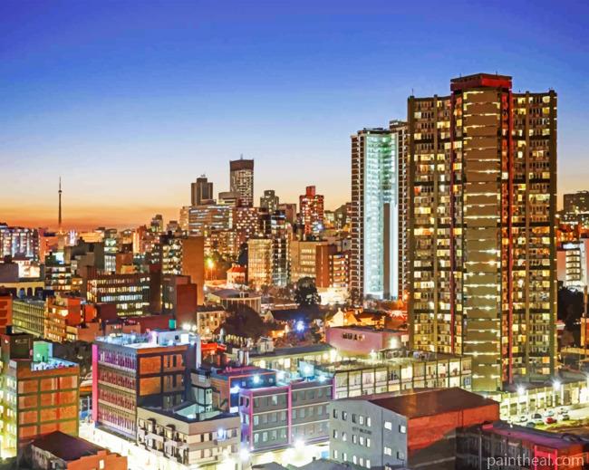 Johannesburg Africa's Happiest City Painting By Numbers Kits