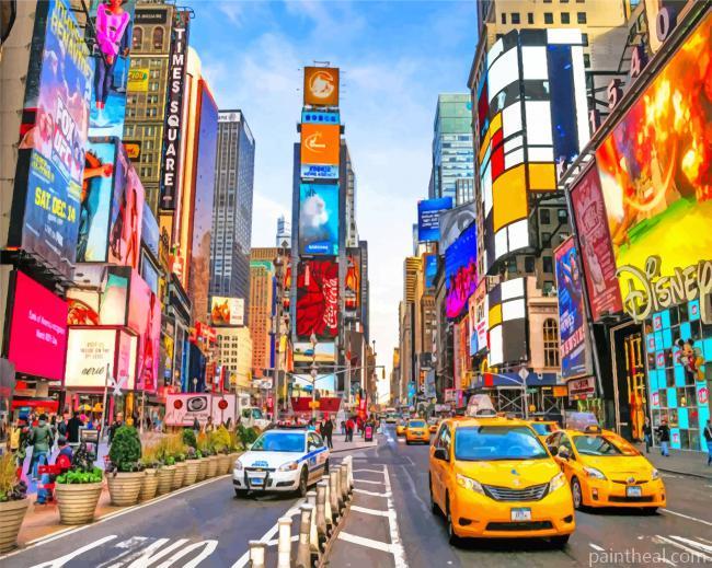 Time Square USA Painting By Numbers Kits
